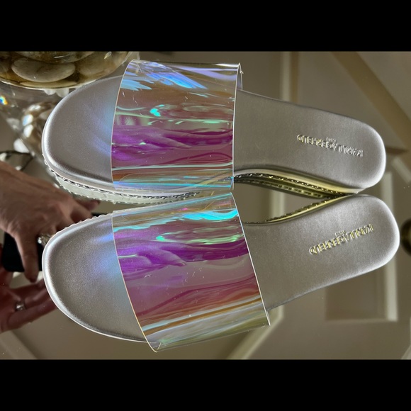 Karl Lagerfeld Paris opaque sandals ~ size 9 - Picture 3 of 5